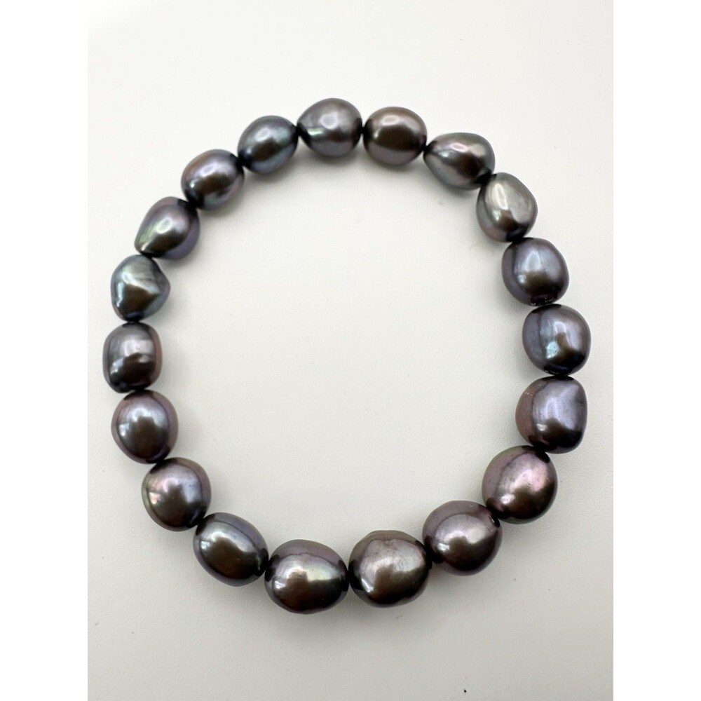 Natural Black Pearl Stretch Bracelet